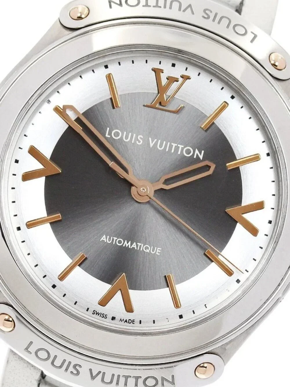 LOUIS VUITTON Fifty Five Q6G24 Silver / Gray Dial Automatic Boy's Watch_968150